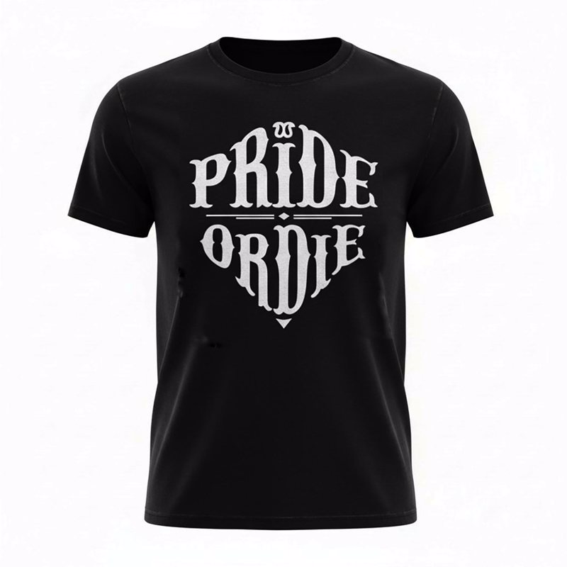 PRiDEorDiE Reckless Logo T-Shirt - black